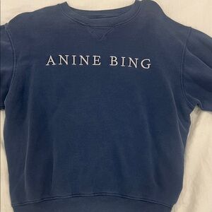 Anine Bing Blue Crewneck Sweatshirt